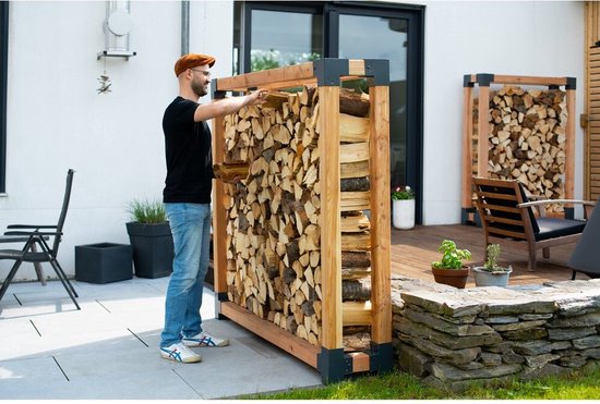 Westmann HaardHout Houtopslag Houtrek WMKR3030 - Brandhoutrek 198x40x180 cm