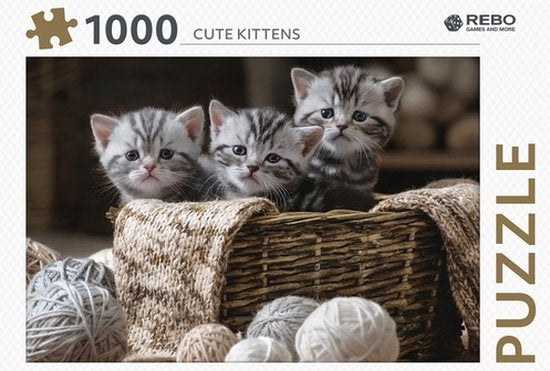 Rebo puzzel - Cute Kittens - 1000 st