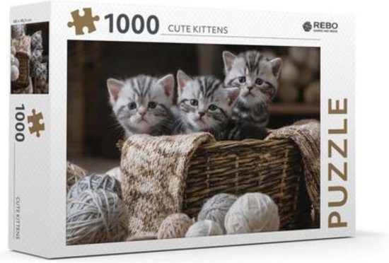 Rebo puzzel - Cute Kittens - 1000 st