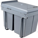 4cookz® Inbouw Prullenbak Duo 2 bakken Afvalscheiding 2x 20 liter - 34 cm breed
