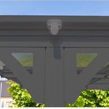 Westmann Aluminium carport met rond dak model Bergen - Antraciet - 505x300x220cm