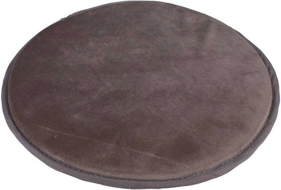 6 stuks Anti-Slip Stoelkussens Eetkamer Fluweel tbv Kuipstoel 34 cm - Taupe