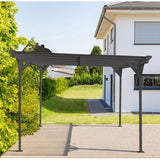 Westmann Aluminium carport met plat dak Helsinki - Antraciet - 503x305x232cm