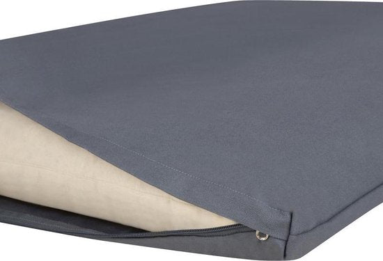 Ecoyogi - Zabuton - Meditatie mat vierkant - 85 x 70 x 7 cm – Zwart – Eco katoen - Wasbare hoes