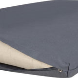 Ecoyogi - Zabuton - Meditatie mat vierkant - 85 x 70 x 7 cm – Zwart – Eco katoen - Wasbare hoes
