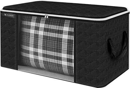 Hoogwaardige Opbergtas voor kleding - Zwart – Organizer voor Dekbed – Opbergzak – Opberger voor Seizoenskleding – Zak om ruimte te besparen – Opslag voor dekbed en kleding – Bescherming voor Kleding – Oplossing voor Winterjassen - Dekbed Opberghoes