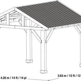 Westmann - YD12949 - Paviljoen - Pergola - Partytent - 330 x 365 x 427 cm