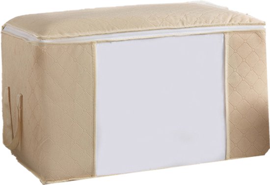 Hoogwaardige Opbergtas voor kleding - Wit - Organizer voor Dekbed - Opbergzak - Opberger voor Seizoenskleding - Zak om ruimte te besparen - Opslag voor dekbed en kleding - Bescherming voor Kleding - Oplossing voor Winterjassen