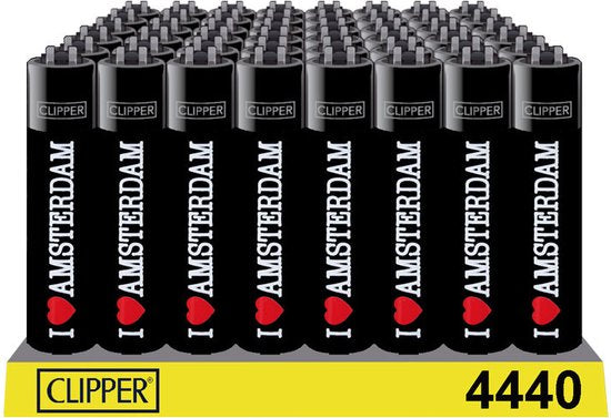 Clipper Aansteker - I Love Amsterdam Black