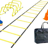 Voetbal Training Set - Complete Set - Inclusief Pionnen, Loopladder, Horden & Hoedjes - Sporttas - Voetbalspullen