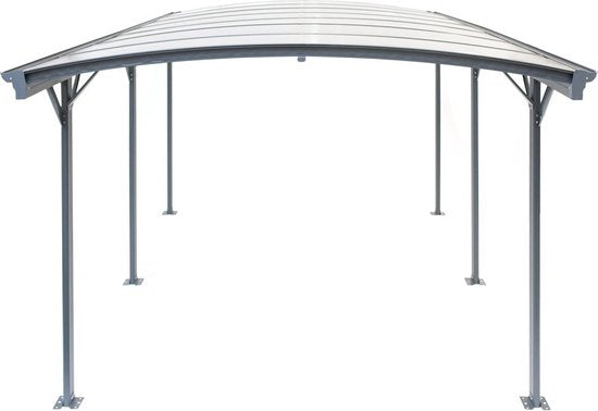 Westmann Aluminium carport met rond dak model Bergen - Antraciet - 505x300x220cm