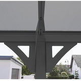 Westmann Aluminium carport met plat dak Helsinki - Antraciet - 503x305x232cm