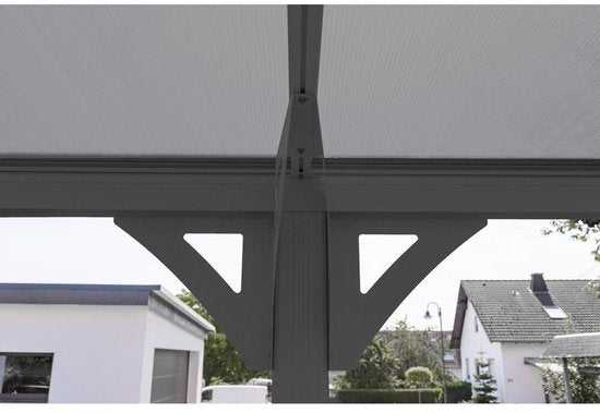 Westmann Aluminium carport met plat dak Helsinki - Antraciet - 503x305x232cm