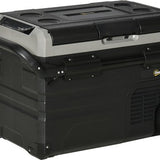 Koelbox auto 40L met LED verlichting compressor koelkast met Handgrepen Transportwielen 12/24V DC en 110-240V AC grijs
