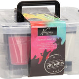 Acrylic box 9 tubes + 6 penselen