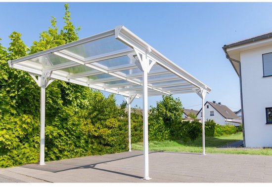 Westmann Aluminium carport met plat dak Helsinki - Wit - 503x305x232cm
