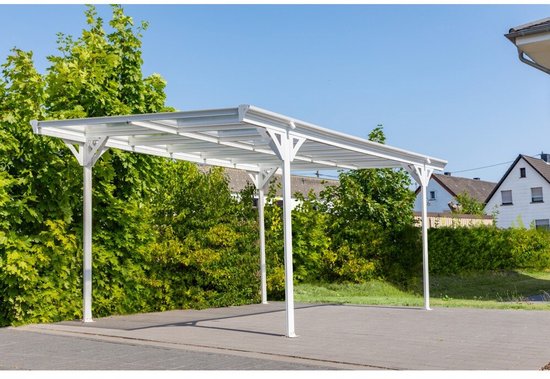 Westmann Aluminium carport met plat dak Helsinki - Wit - 503x305x232cm