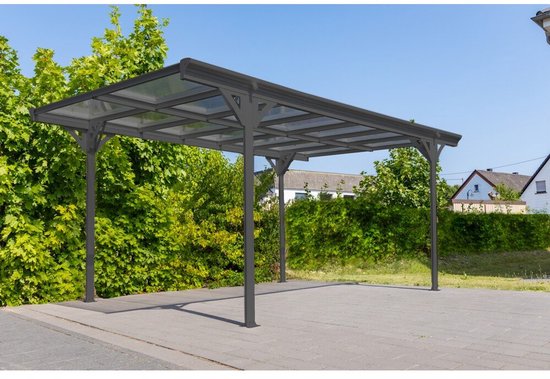 Westmann Aluminium carport met plat dak Helsinki - Antraciet - 503x305x232cm