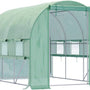 4goodz Foliekas 3x2x2 m tunnel inloopkas kweektent 6 ramen - Groen