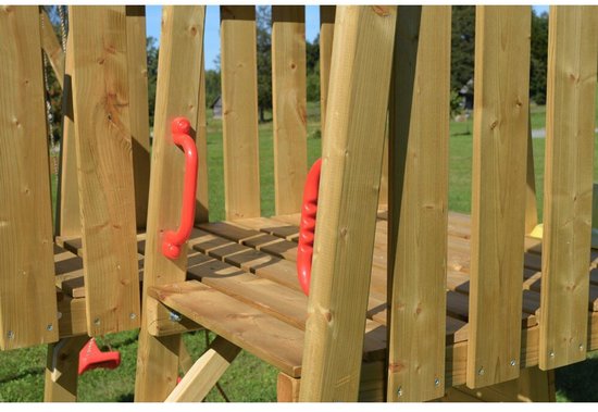 Wendi Toys WTJ1 - Houten Speeltoren Falcon - inclusief Glijbaan en Klimwand