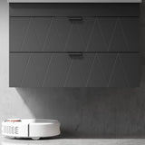 Hangende Wastafelonderkast met Wastafel Soft-Close - Zwart