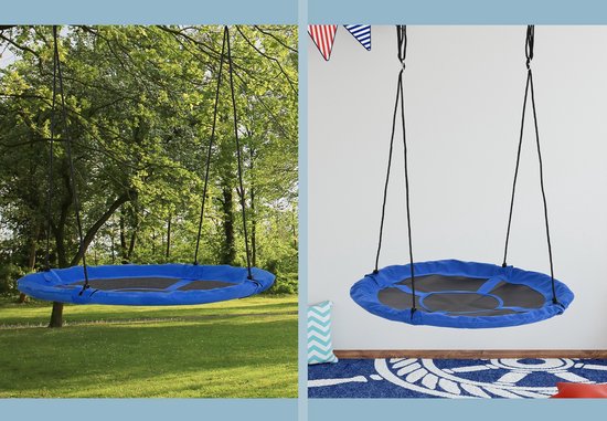 Nestschommel weerbestendig - tot 100 kg - Φ110 cm - Blauw