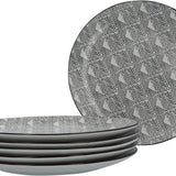 Serviesset 6 persoons Porselein Bohemia Ethnic 18-delig - Zwart/Wit