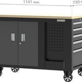 FEISTOS Hektor Mobiele werkbank - 114x73x89 cm - Zwart
