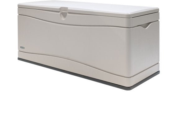 Lifetime® Kunststof Kussenbox 495L - tuinkist 61x152x67cm - Lichtgrijs