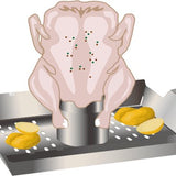 4cookz® 3-in-1 RVS BBQ groenterooster/Kiprooster - Chicken on Beercan