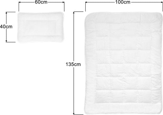 Hanse® 4-Seizoenen Kinderdekbed - 100x135cm - 200gr/300gr & kussen