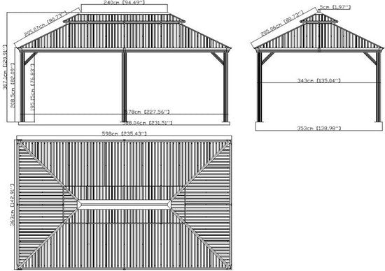 Sojag - SJ09100 - Paviljoen - Pergola - Partytent - 307 x 363 x 598 cm