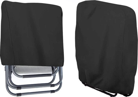 Beschermhoes voor Tuinstoel - 2 Stuks - Tuinstretcher beschermhoes - 110x71x34cm - Zwart - De ideale bescherming voor je tuinmeubelen