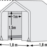 ShelterLogic® Tuinkas SL70682 - Broeikas - 180x180x180 cm