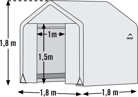ShelterLogic® Tuinkas SL70682 - Broeikas - 180x180x180 cm