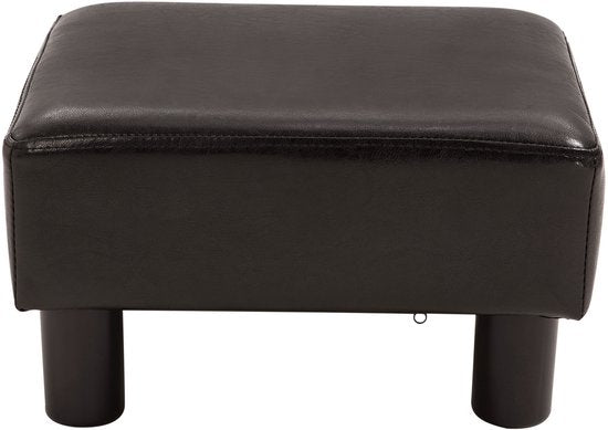 4goodz Hocker met Kunstleer Design - Koffie - 833-666V71