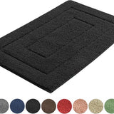 AKSA Home® Badmat 50x80 cm - Douchemat antislip - Badmat antislip - Badkamermat - Vloerkleed - Zwart