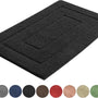 AKSA Home® Badmat 50x80 cm - Douchemat antislip - Badmat antislip - Badkamermat - Vloerkleed - Zwart