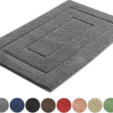 AKSA Home® Badmat 50x80 cm - Douchemat antislip - Badmat antislip - Badkamermat - Vloerkleed - Donkergrijs