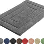 AKSA Home® Badmat 50x80 cm - Douchemat antislip - Badmat antislip - Badkamermat - Vloerkleed - Donkergrijs