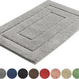 AKSA Home® Badmat 50x80 cm - Douchemat antislip - Badmat antislip - Badkamermat - Vloerkleed - Lichtgrijs