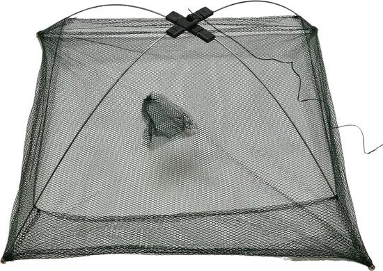 Kruisnet - 100 x 100 cm - Inklapbaar - Aasvisjes Vangen - Visnet