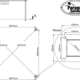 Paragon Outdoor - ST02003 - Paviljoen - Pergola - Partytent - 235 x 350 x 350 cm