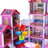DMG Supply Groot Poppenhuis - Hoog - Meerdere Verdiepingen - Poppen - Meubels