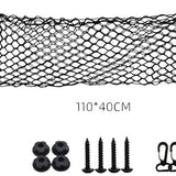 Bagagenet Auto – Kofferbaknet 110x40 cm – Elastisch Opslagnet met Bevestigingsmateriaal – Universeel Laadruimte Organizer – Anti-Slip Bagage Houder