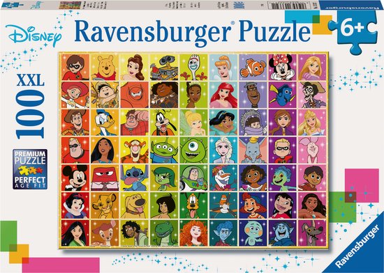 Ravensburger puzzel Disney collage - Legpuzzel - 100 XXL stukjes