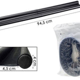 Tochtstopper Deur - Tochtrol - 94.5 cm - Zwart - Seal Strip - Tochtstrip - Tochtkussen - Tochthond - Tochthond Dubbel - Dubbele Tochtrol - Tochtkussen voor Deur