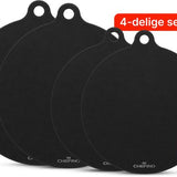 Chefino Inductieplaat Beschermers 4 Stuks – Inductiebeschermer Set 18 & 22 cm – Siliconen Kookplaatbeschermer – Krasbescherming – Hittebestendig tot 280°C – Antislip