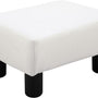 4goodz Hocker Kunstleren Voetenbank Poef 02-0240 - Wit