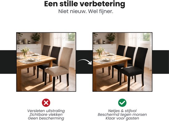 Stoelhoezen - Eetkamerstoel Hoes - 6 Stuks - Bescherm stijlvol je stoelen